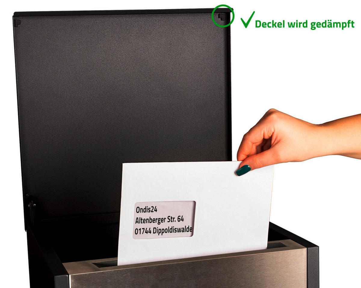 PAKETBOX 39,5/118,5/38,5 cm  - Schwarz, Basics, Metall (39,5/118,5/38,5cm)