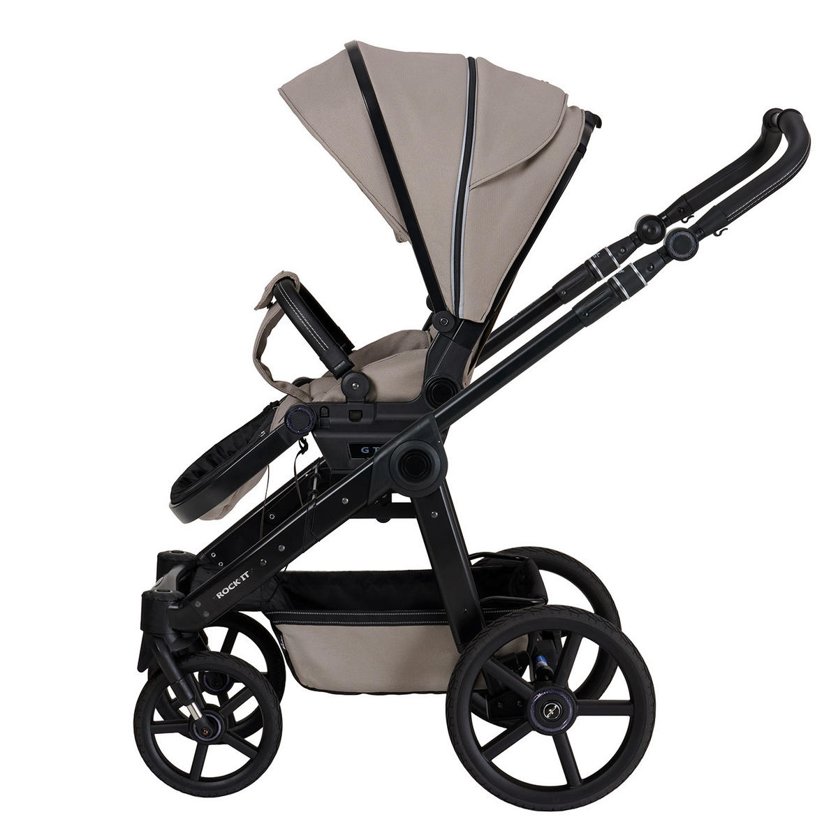 KINDERWAGENSET ROCK IT HB Outdoor  - Karamell/Schwarz, Basics, Textil/Metall (102/58/120cm) - Hartan