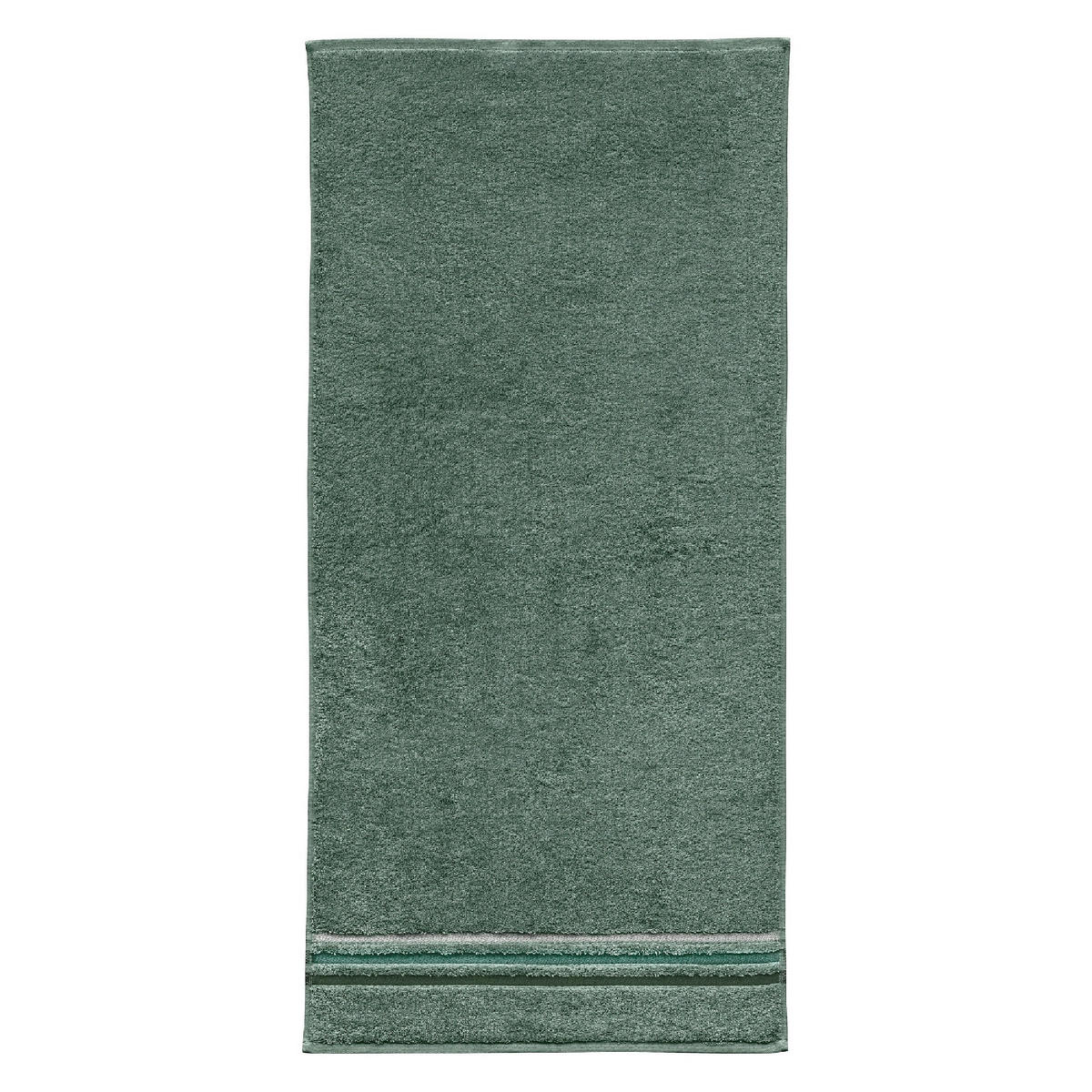 DUSCHTUCHSET Dunkelgrün 2-teilig  - Dunkelgrün, Basics, Textil (70/140cm)