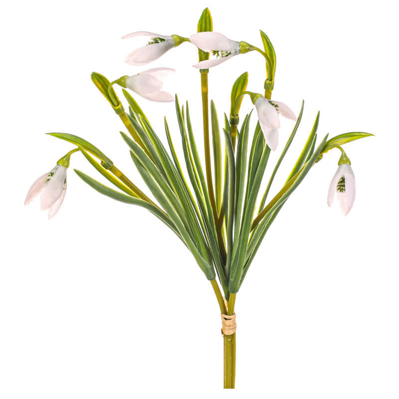 DEKORAČNÍ KVĚTINA 28 cm - bílá, Basics, plast (28cm)