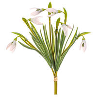 DEKORAČNÍ KVĚTINA 28 cm - bílá, Basics, plast (28cm)