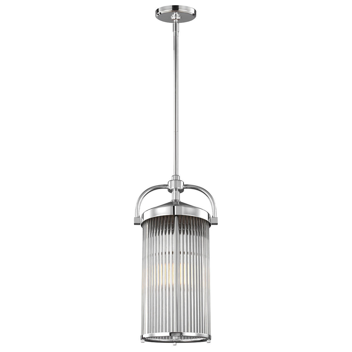 HÄNGLAMPA Elstead Paulson 24.4/61.9/20.5 cm - kromfärg, Klassisk, metall/glas (24.4/61.9/20.5cm) - Elstead Lighting