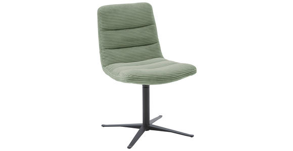 STUHL - Schwarz/Graugrün, Design, Textil/Metall (52/88/66cm) - Dieter Knoll
