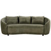 3-SITZER-SOFA Struktur, Cord Olivgrün  - Schwarz/Olivgrün, Design, Kunststoff/Textil (217/72/95cm) - Carryhome