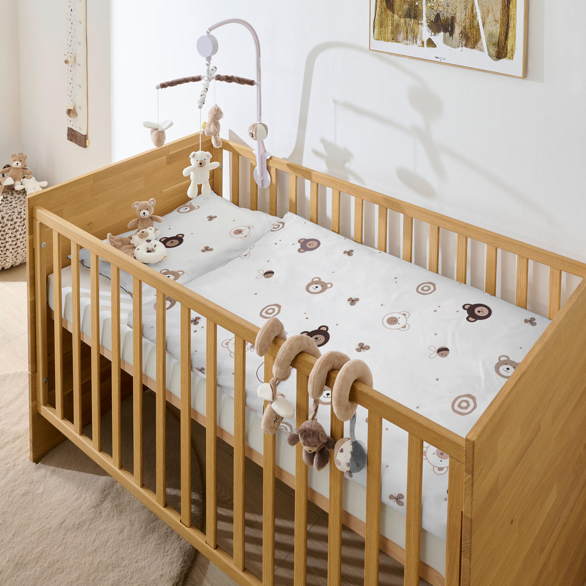 BABYBETTWÄSCHE Honey Satin 100/135 cm  - Multicolor, Basics, Textil (100/135cm) - Patinio