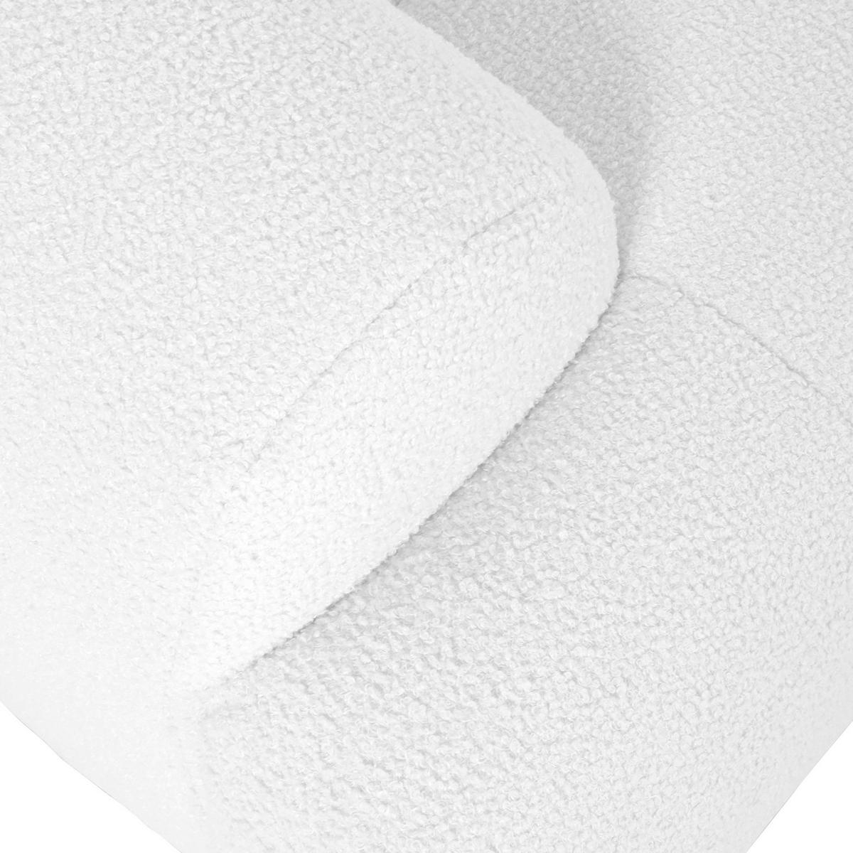 ECKSOFA in Flachgewebe Weiss  - Weiss/Schwarz, Konventionell, Kunststoff/Textil (286/195cm) - Carryhome