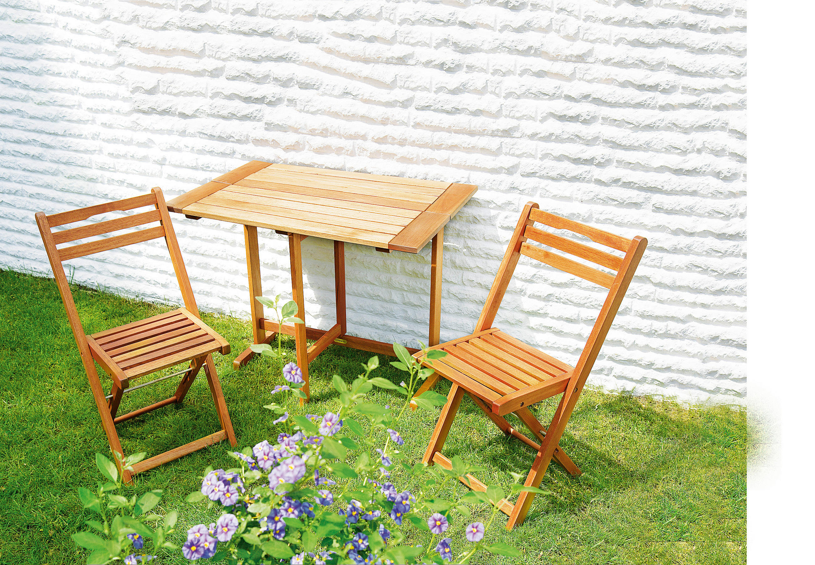 GARTENKLAPPTISCH Holz Naturfarben rechteckig  - Naturfarben, KONVENTIONELL, Holz (90/72/60cm) - Gardenson
