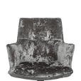 ARMLEHNSTUHL  in Eisen Samt  - Anthrazit/Schwarz, Design, Textil/Metall (59/89,5/63cm) - Novel
