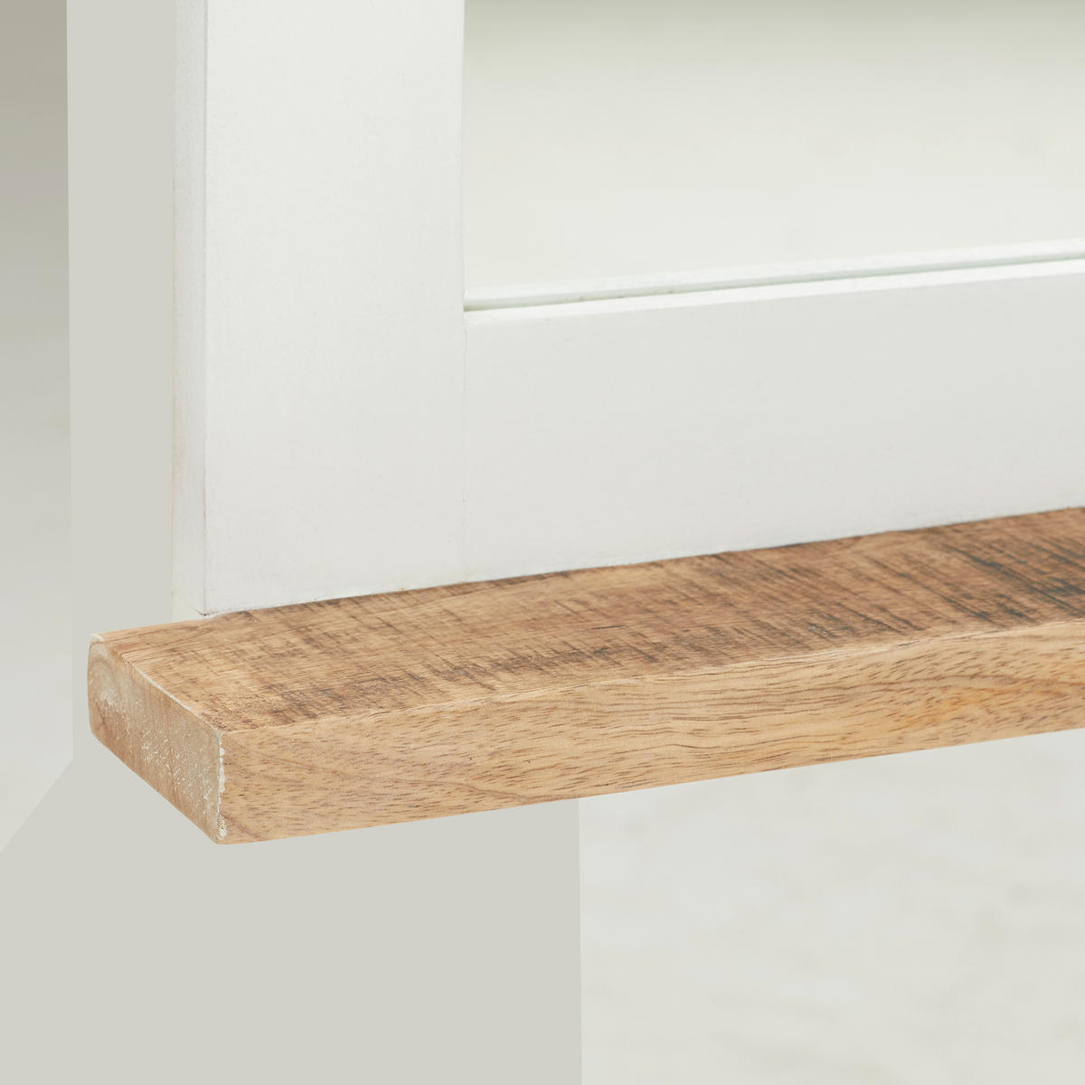 SPIEGEL 80/80/5 cm    in  - Naturfarben/Weiß, LIFESTYLE, Glas/Holz (80/80/5cm) - MID.YOU
