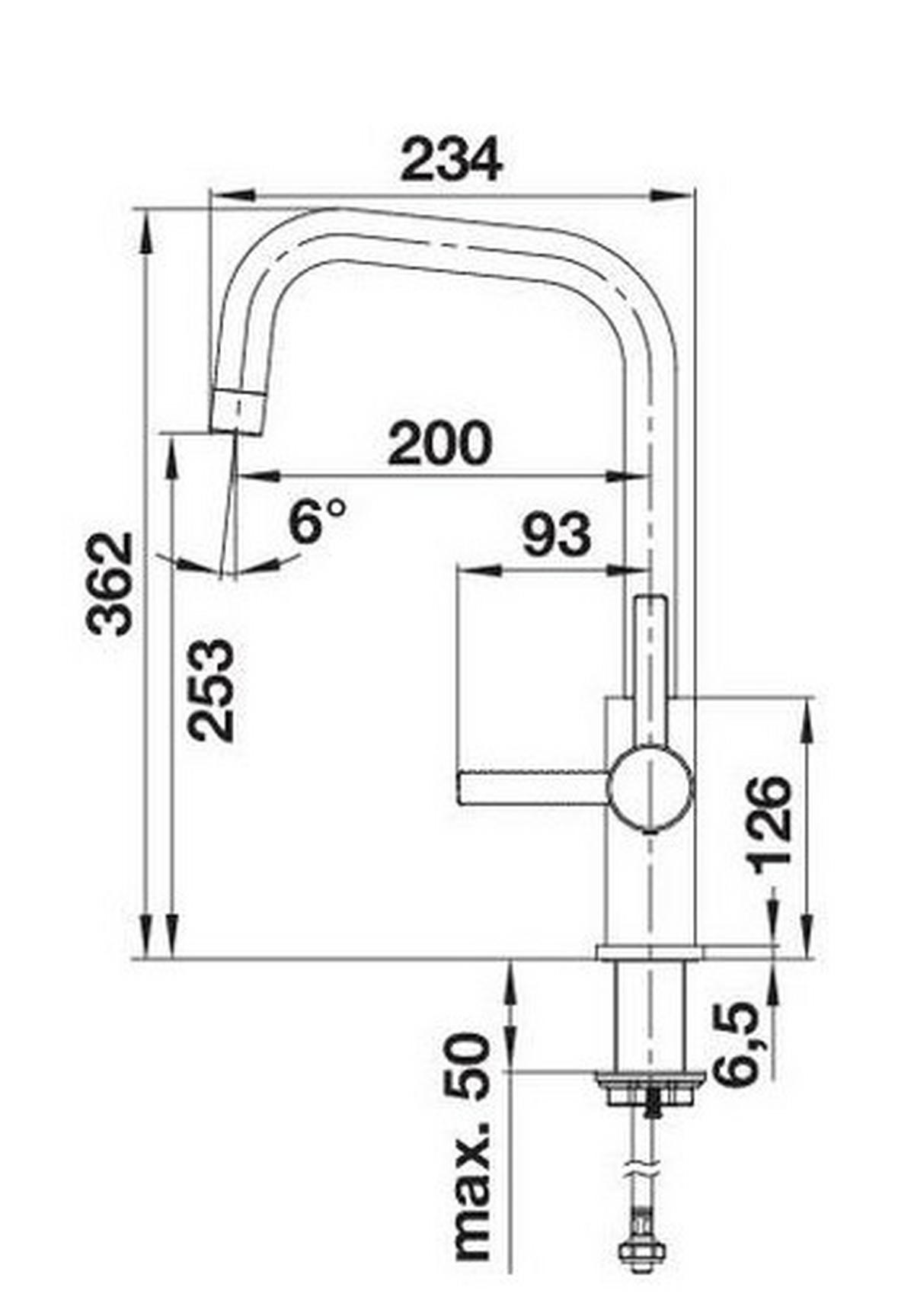 KÜCHENARMATUR 526615  - Edelstahlfarben, Basics, Metall (10,1/36,2/23,4cm) - Blanco