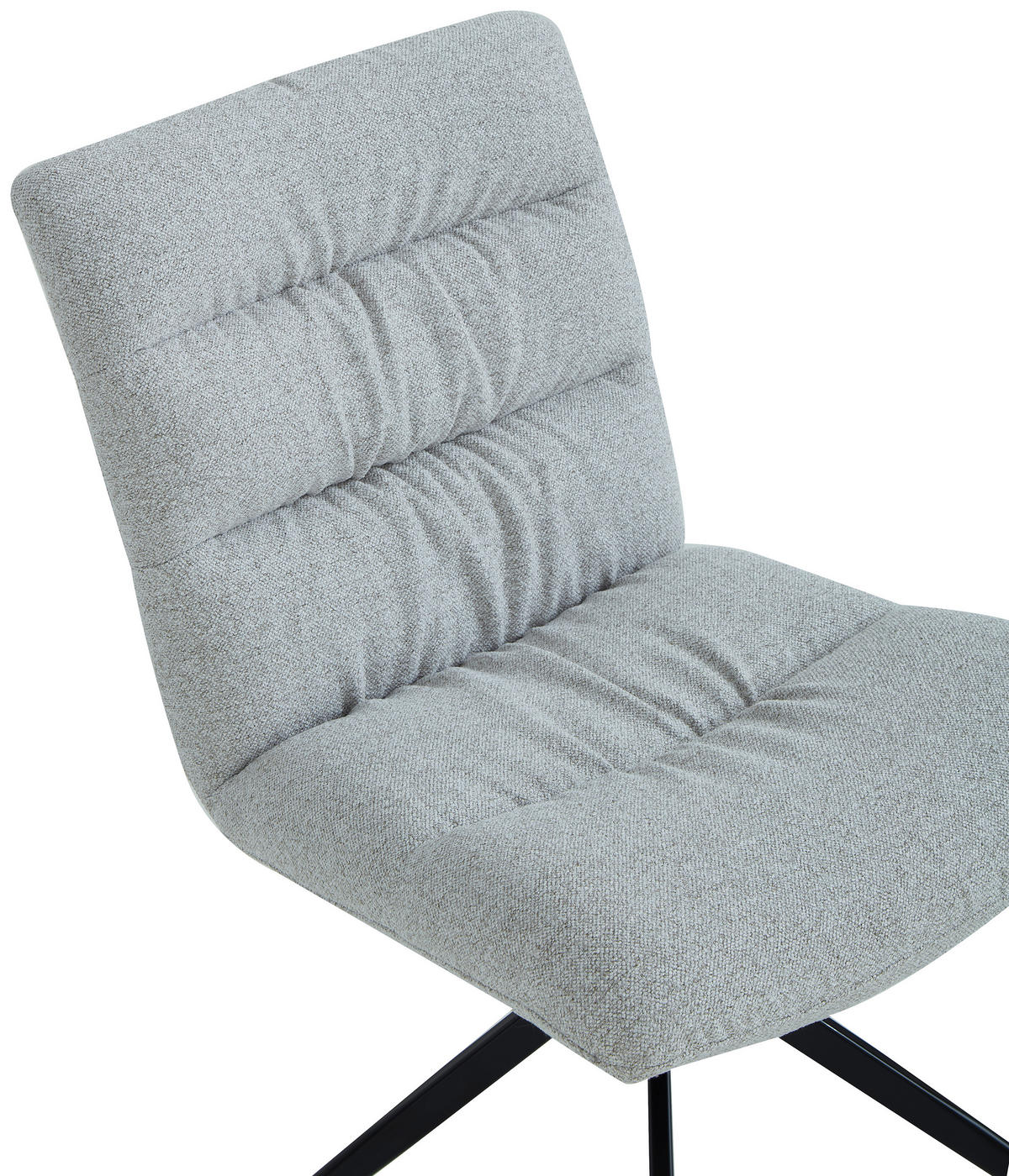 STUHL - Hellgrau/Schwarz, Design, Textil/Metall (51/86/64cm) - Dieter Knoll