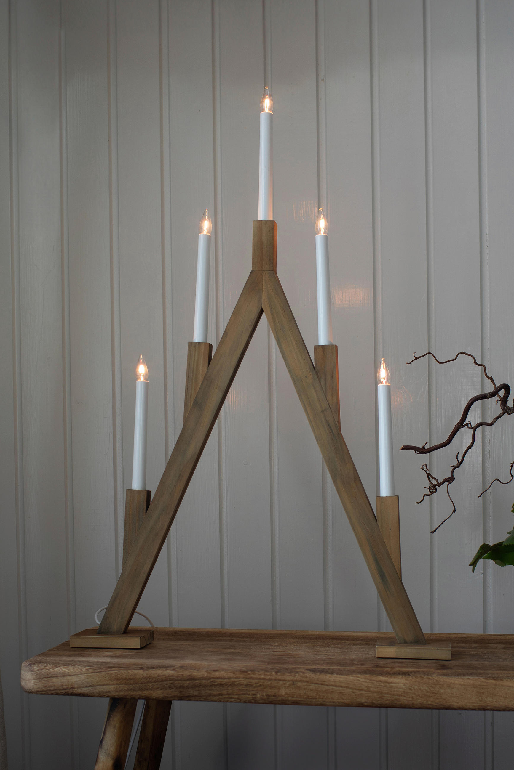 WEIHNACHTSPYRAMIDE Bjurfors  - Hellbraun, Basics, Holz (52/76,5/8cm) - Markslöjd