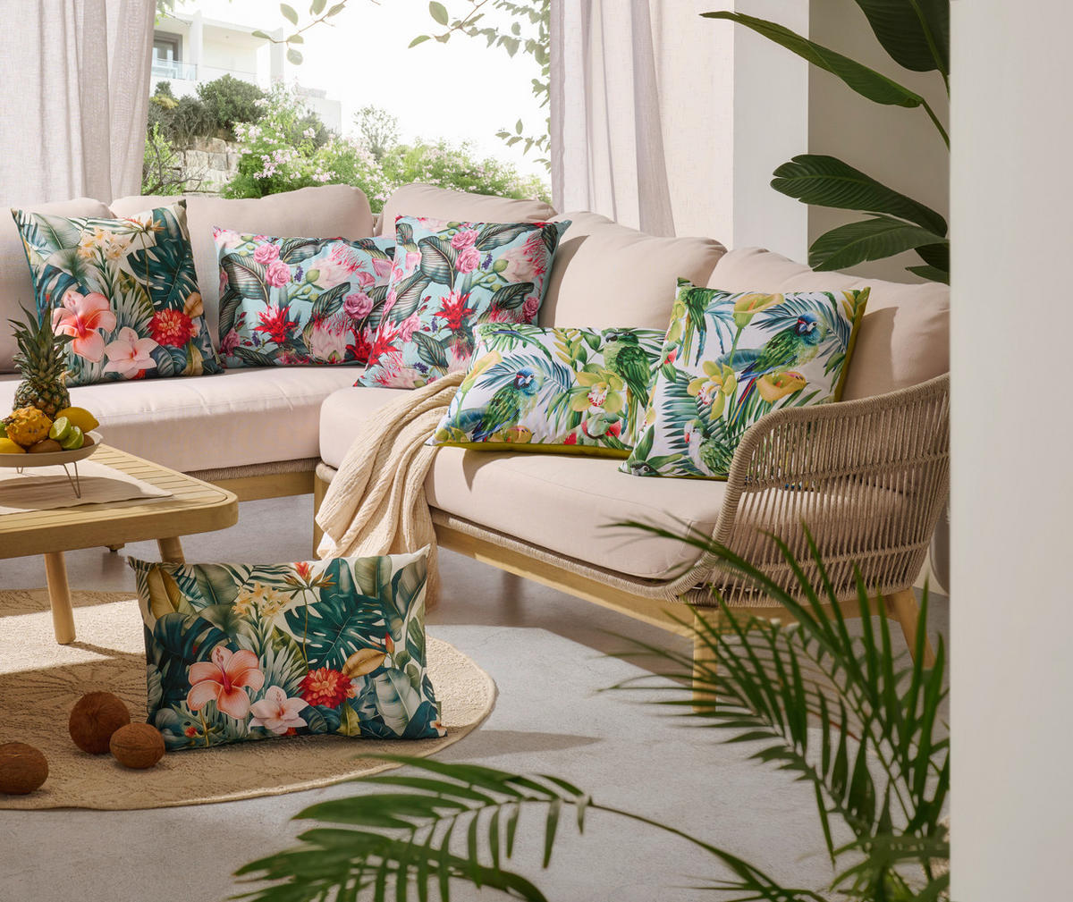 Pernă Pentru Exterior - multicolor, Trend, textil (48/48cm) - Esposa