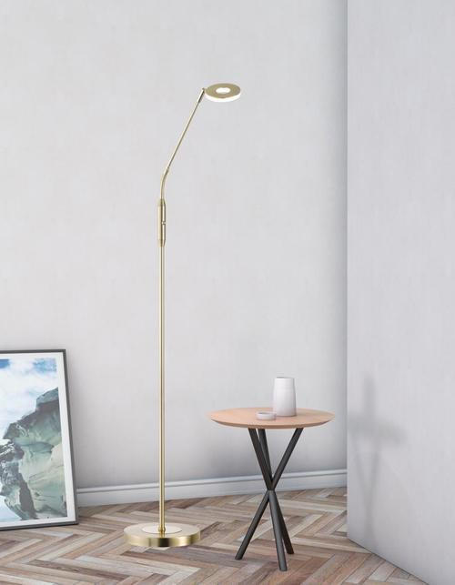 LED-STEHLEUCHTE 23/150 cm - Messingfarben, Design, Glas/Metall (23/150cm)