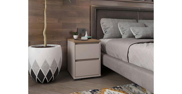 NACHTSCHRANK 40,1/54,8/48 cm  - Kaschmir/Eichefarben, Design, Holzwerkstoff/Kunststoff (40,1/54,8/48cm) - Carryhome
