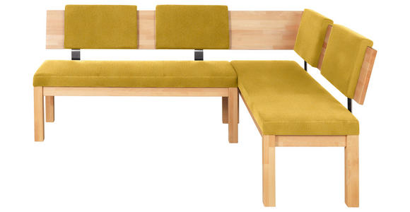 ECKBANK 200/160 cm  in Buchefarben, Currygelb  - Currygelb/Buchefarben, Natur, Holz/Textil (200/160cm) - Cantus