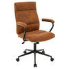 DREHSTUHL Webstoff Schwarz, Karamell  - Karamell/Schwarz, MODERN, Kunststoff/Textil (60/99-109/64cm) - MID.YOU