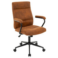 DREHSTUHL Webstoff Schwarz, Karamell  - Karamell/Schwarz, MODERN, Kunststoff/Textil (60/99-109/64cm) - MID.YOU
