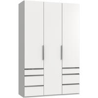 DREHTÜRENSCHRANK in Weiss  - Chromfarben/Weiss, Modern, Holzwerkstoff (150/236/58cm) - MID.YOU