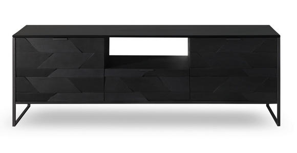 LOWBOARD in 175/60/40 cm - Schwarz, Trend, Holz/Metall (175/60/40cm) - Ambia Home