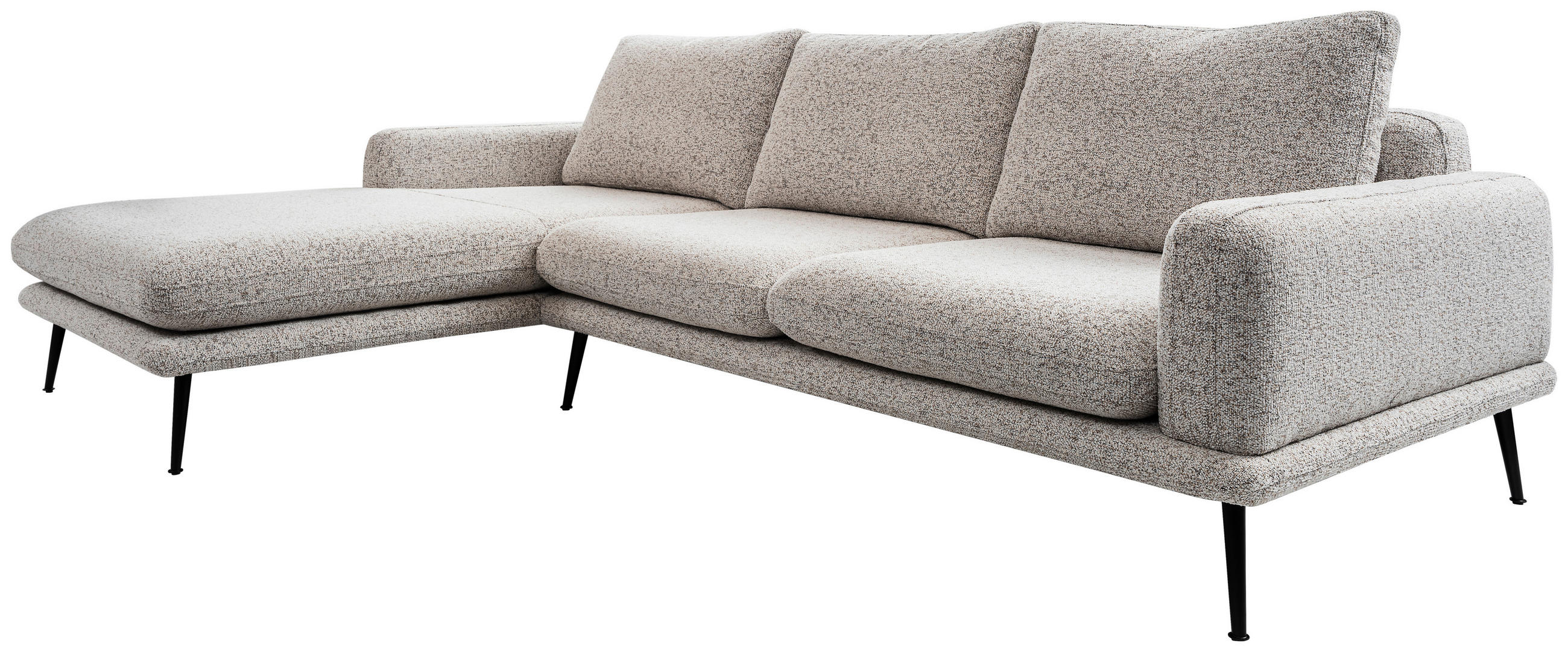 SOFFA i textil vit  - vit/svart, Design, metall/textil (270/191cm) - Stylife
