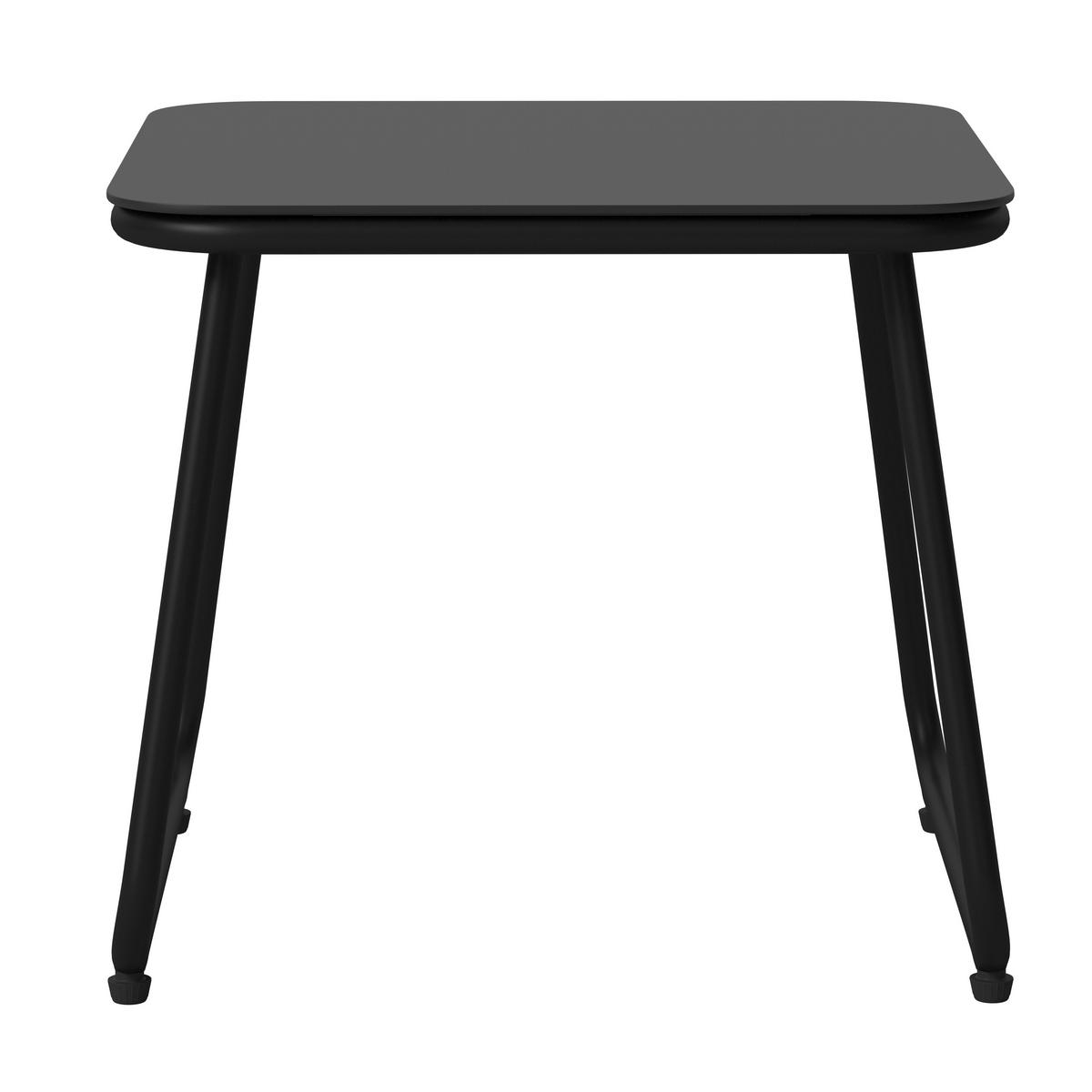 BALKONSET  - Schwarz/Naturfarben, MODERN, Glas/Kunststoff (53/77/66cm) - Ambia Garden