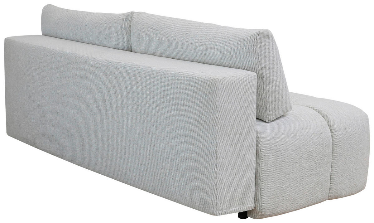 BOXSPRINGSOFA in Chenille Ecru  - Ecru/Schwarz, MODERN, Kunststoff/Textil (210/72/105cm) - Cantus