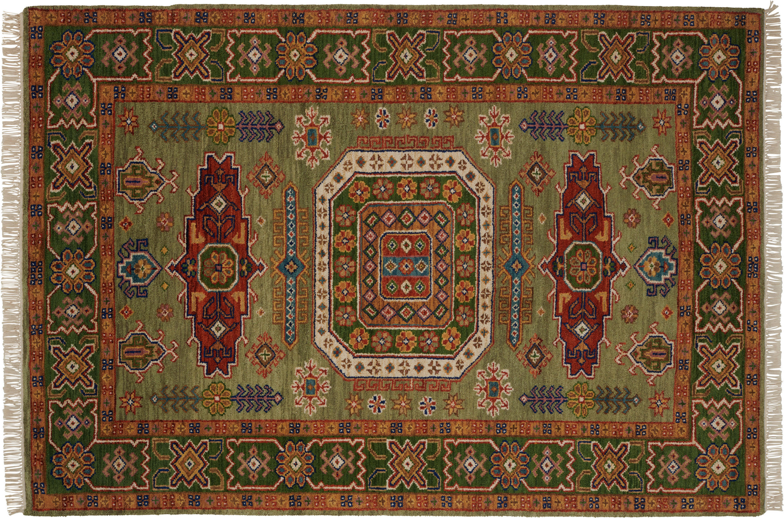 ORIENTTEPPICH 160/230 cm Schirwan Green Mintgrün  - Mintgrün, LIFESTYLE, Textil (160/230cm) - Cazaris