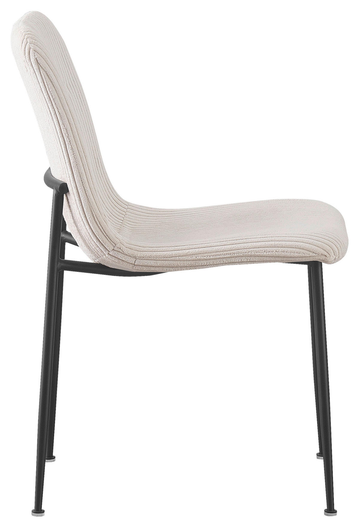 STUHL Cord Beige  - Beige/Schwarz, Design, Textil/Metall (43/83/56cm) - Xora
