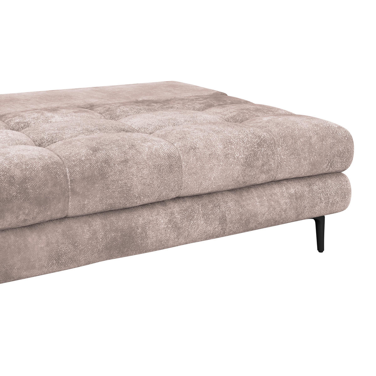 SCHLAFSOFA  mit Liegefunktion, Schlafen auf Sitzhöhe, Rücken echt Chenille Rosa  - Schwarz/Rosa, KONVENTIONELL, Textil/Metall (203/94/96cm) - Carryhome