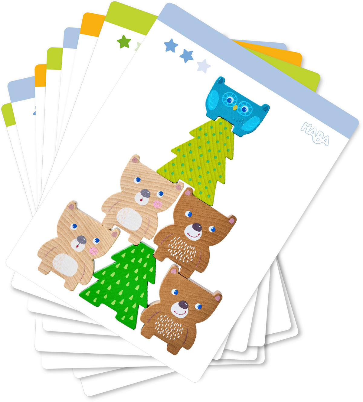 STAPELTURM - Multicolor, Basics, Holz/Papier (23,5/15,5/5cm) - Haba