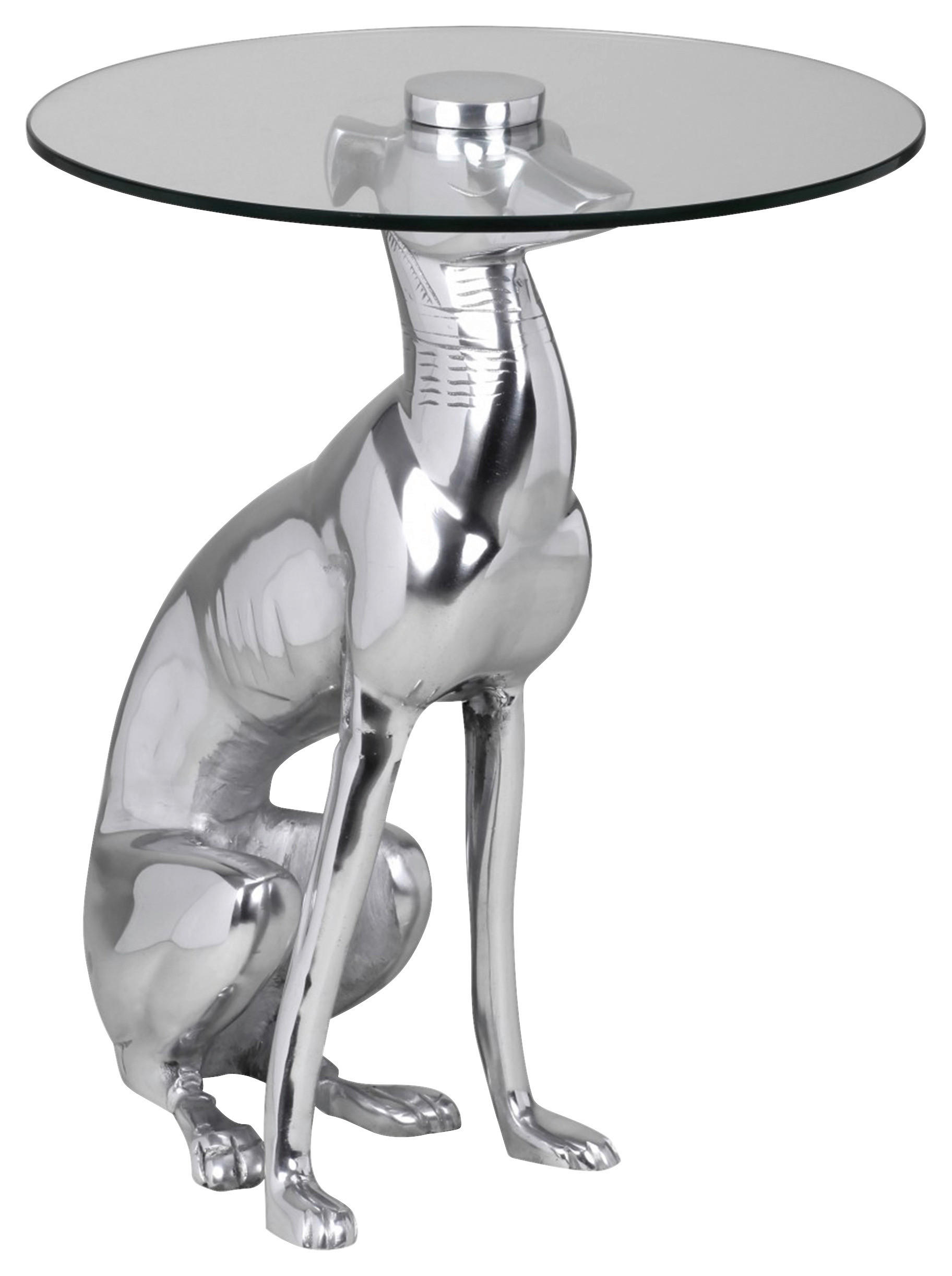 BEISTELLTISCH in Metall 40/40/50 cm  - Silberfarben, Modern, Glas/Metall (40/40/50cm) - MID.YOU