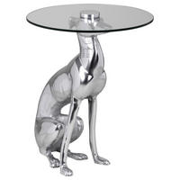 BEISTELLTISCH in Metall 40/40/50 cm  - Silberfarben, Modern, Glas/Metall (40/40/50cm) - MID.YOU