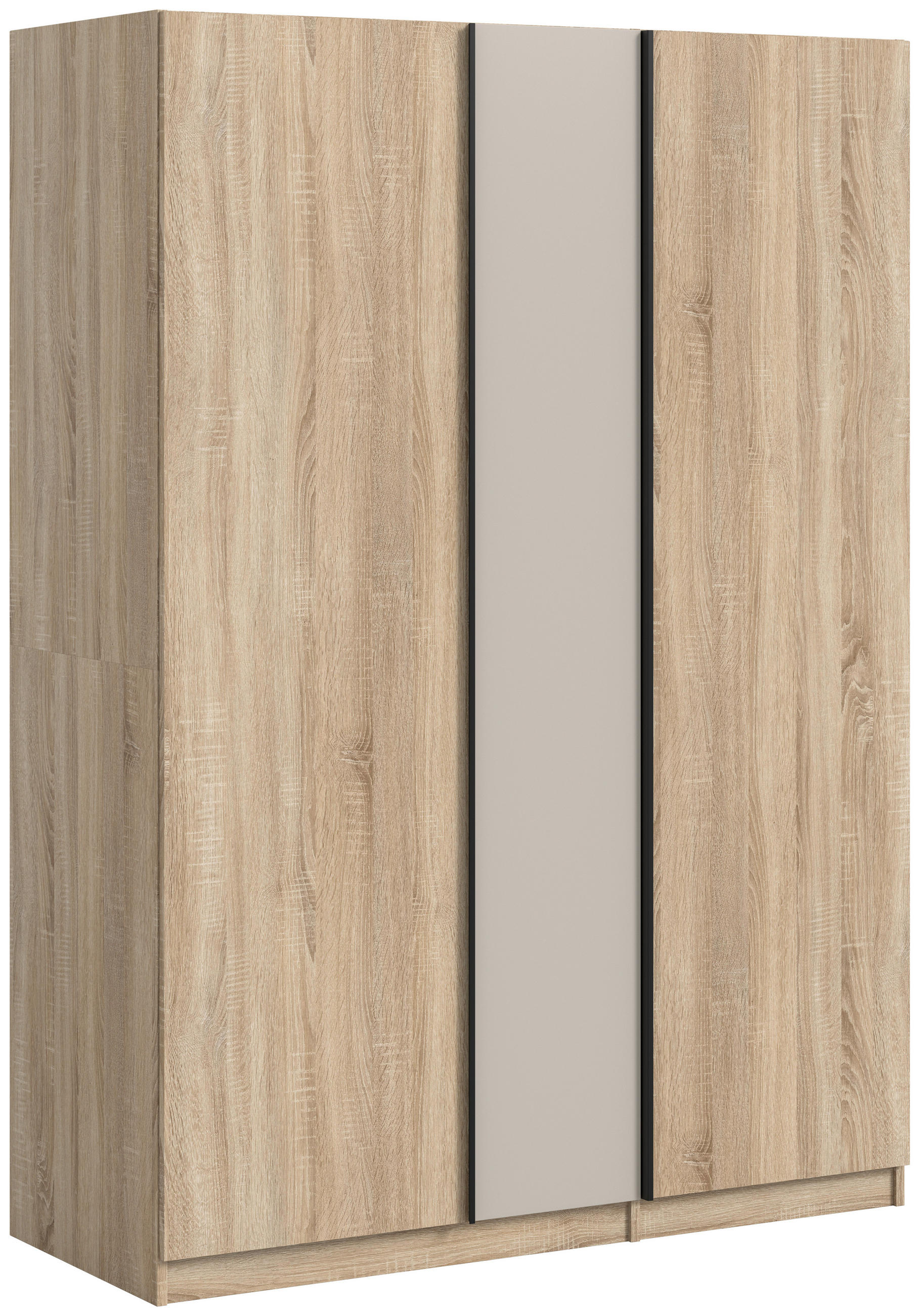 MID.YOU ŠATNÍ SKŘÍŇ S OTOČNÝMI DVEŘMI, Sonoma dub, kašmírová, 130/183/53 cm