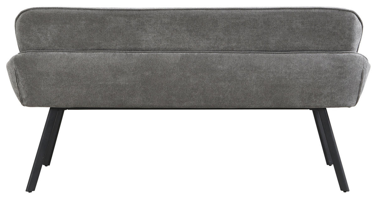SITZBANK 160/90/62 cm Schwarz, Dunkelgrau  - Dunkelgrau/Schwarz, MODERN, Metall (160/90/62cm) - MID.YOU
