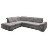 ECKSOFA  in Mikrofaser Hellgrau  260/312 cm  - Chromfarben/Hellgrau, Design, Textil/Metall (260/312cm) - Beldomo Style