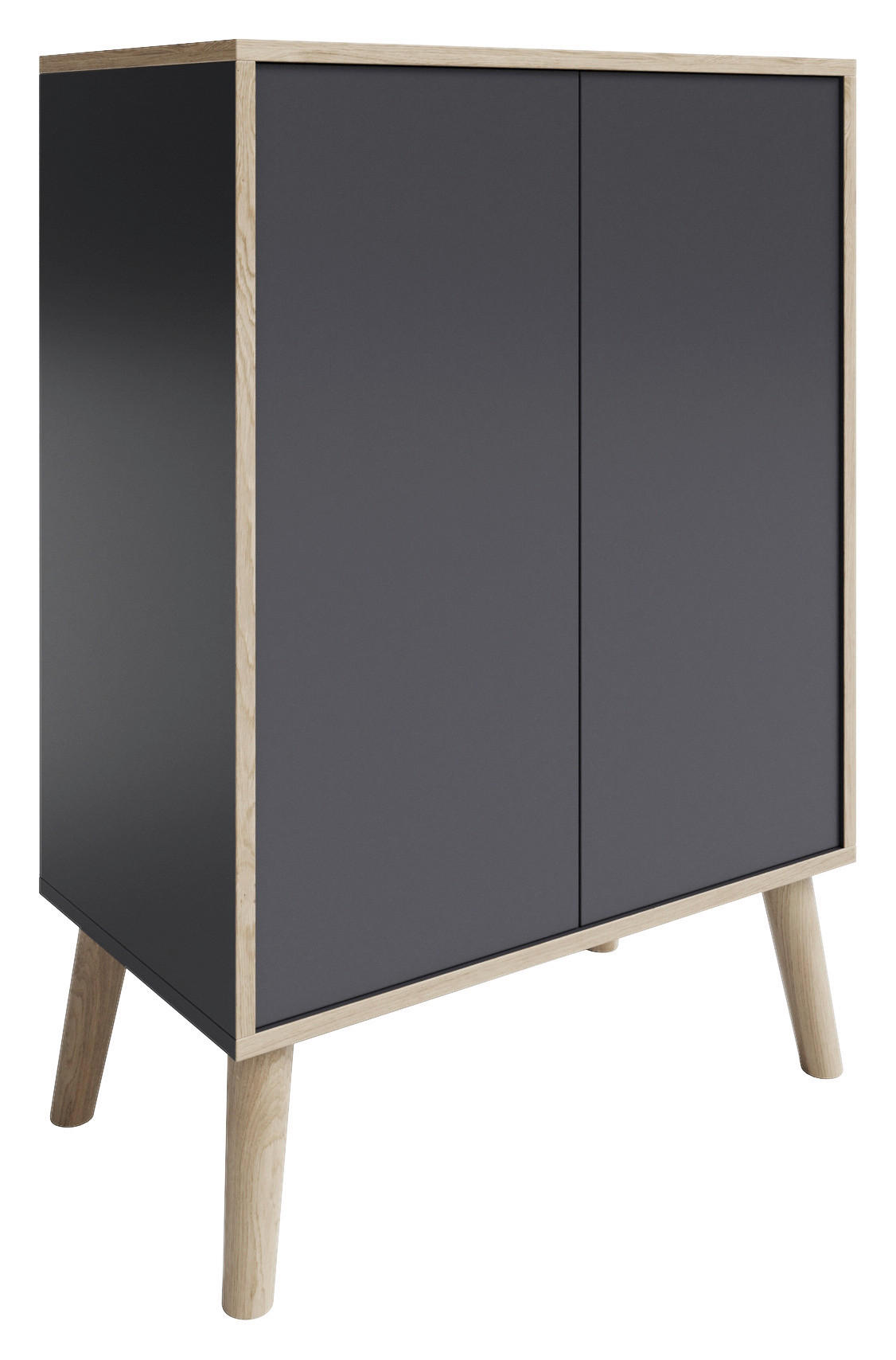 MIDISCHRANK 60/87/32,5 cm  - Eiche Artisan/Grau, MODERN, Holzwerkstoff/Kunststoff (60/87/32,5cm) - MID.YOU