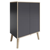 MIDISCHRANK 60/87/32,5 cm  - Eiche Artisan/Grau, MODERN, Holzwerkstoff/Kunststoff (60/87/32,5cm) - MID.YOU