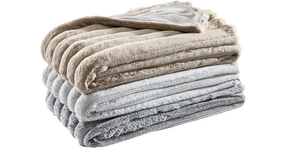 FELLDECKE ZUZANNO 150/200 cm  - Silberfarben, Textil (150/200cm) - Novel
