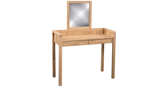 SCHMINKTISCH in Wildeiche Wildeiche  - Wildeiche, Basics, Holz (100/45/75-135cm) - Linea Natura