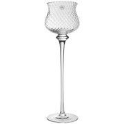 KERZENHALTER - Klar, Basics, Glas (18/60cm) - Ambia Home