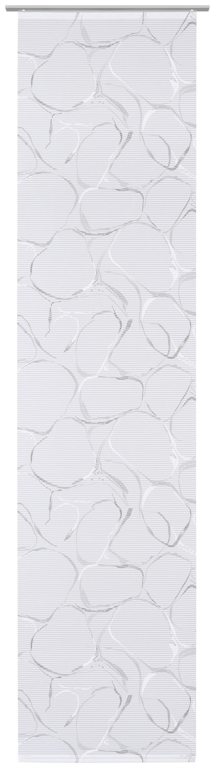 FLÄCHENVORHANG   halbtransparent  60/255 cm   - Dunkelgrau/Weiß, KONVENTIONELL, Textil (60/255cm) - Novel