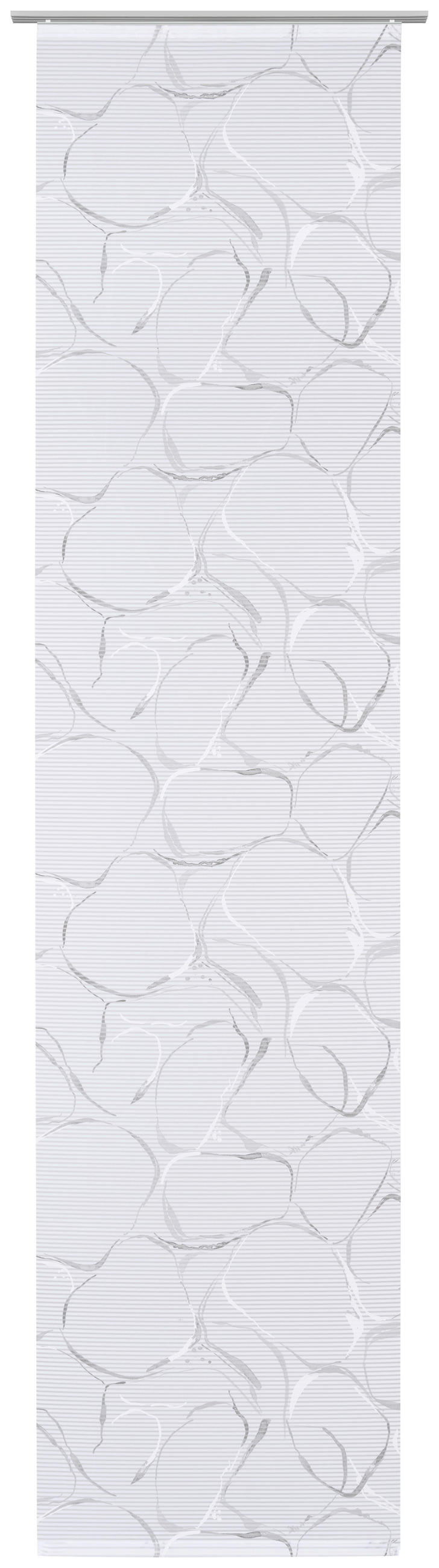 FLÄCHENVORHANG   halbtransparent  60/255 cm   - Dunkelgrau/Weiß, KONVENTIONELL, Textil (60/255cm) - Novel