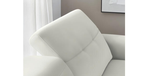 ECKSOFA in Echtleder Weiß  305/163 cm  - Eichefarben/Schwarz, Design, Leder/Holz (305/163cm) - Novel