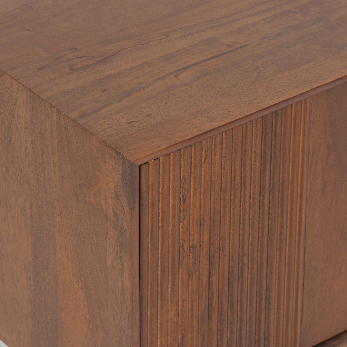 NACHTKÄSTCHEN 40/50/35 cm  in Hartholz Mangoholz Honig  - Schwarz/Honig, MODERN, Holz/Metall (40/50/35cm) - MID.YOU