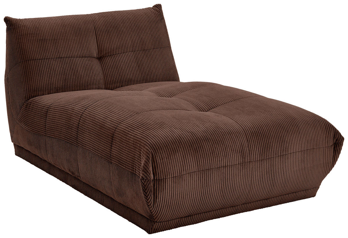 SOFAELEMENT GISELLE Cord Braun  - Braun, Trend, Textil (105/80/185cm) - Livetastic