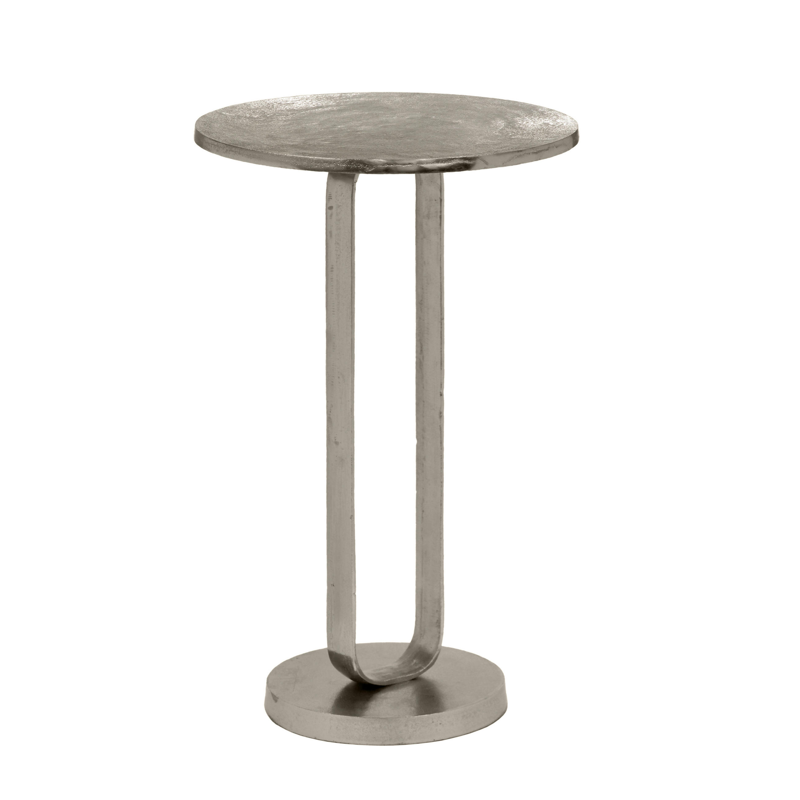 BEISTELLTISCH 38/38/61 cm Silberfarben rund  - Silberfarben, MODERN, Metall (38/38/61cm)