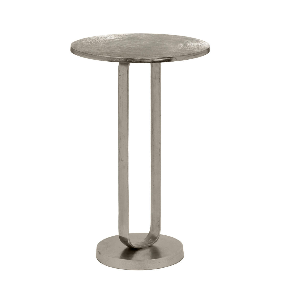 BEISTELLTISCH 38/38/61 cm Silberfarben rund  - Silberfarben, MODERN, Metall (38/38/61cm)