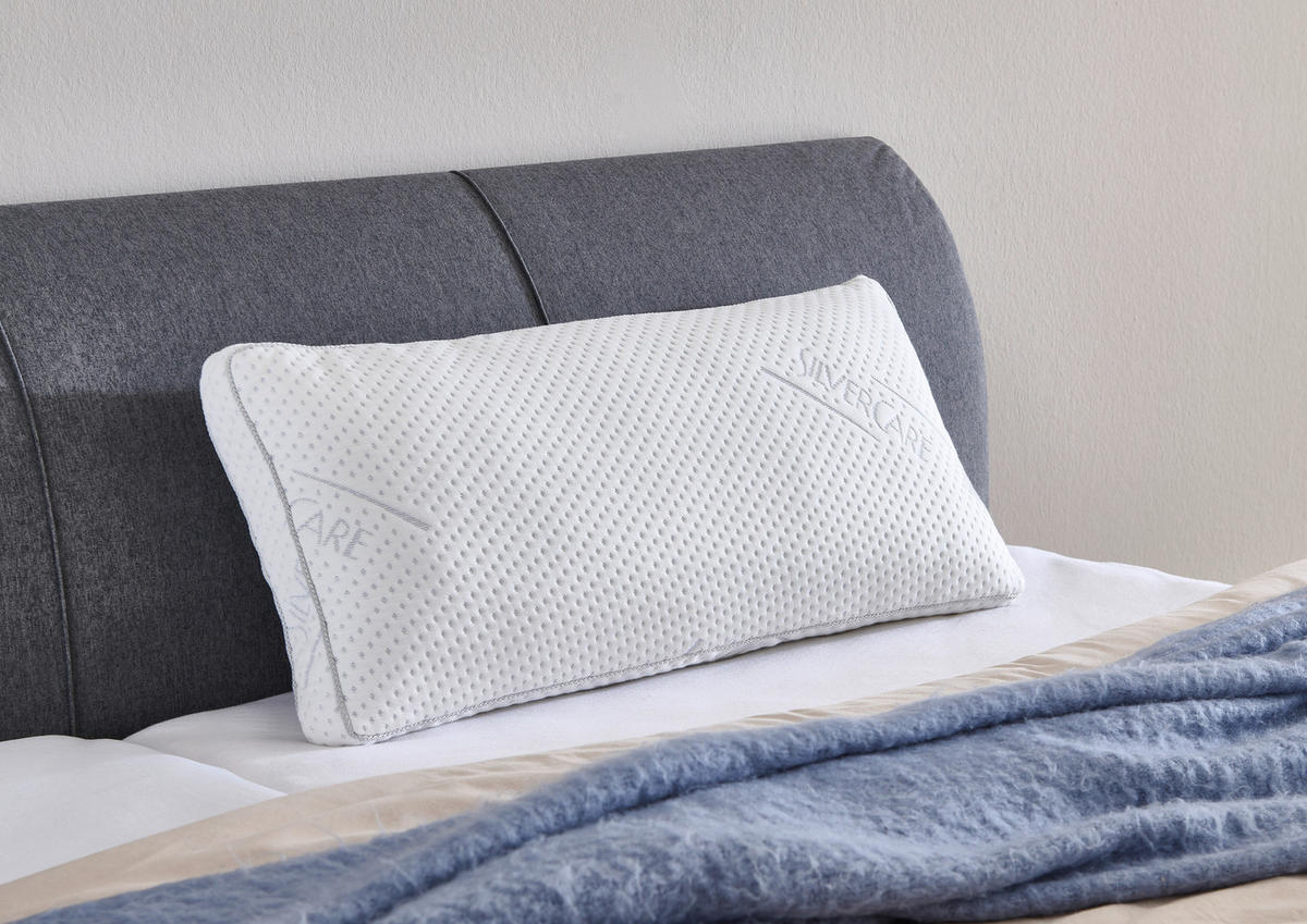 VANKÚŠ POD HLAVU, 80/40 cm - biela, Basics, textil (80/40cm) - Boxxx
