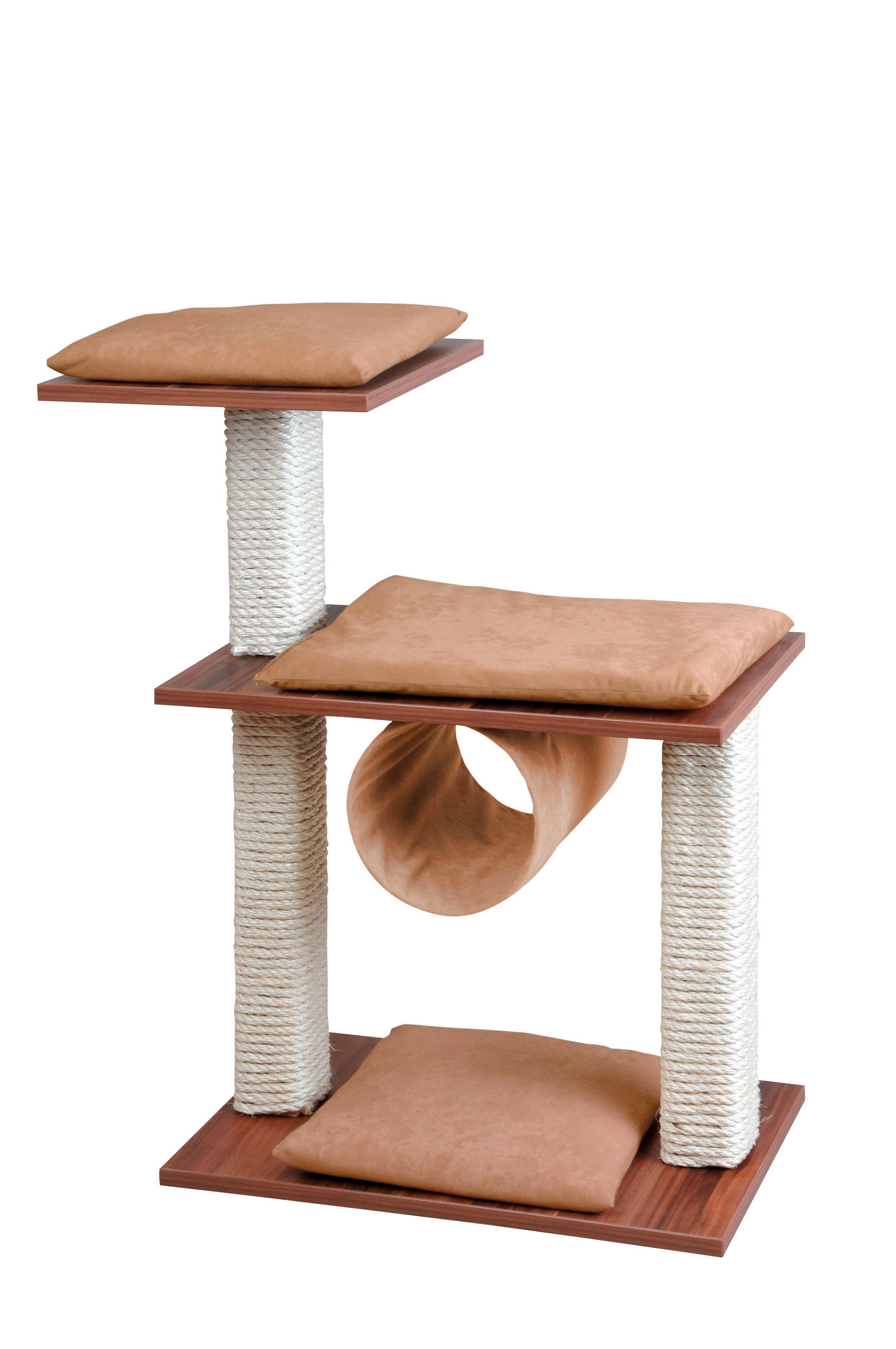 KRATZSTAMM COSY 21669.300 - Sandfarben/Walnussfarben, KONVENTIONELL, Holz/Textil (80cm)